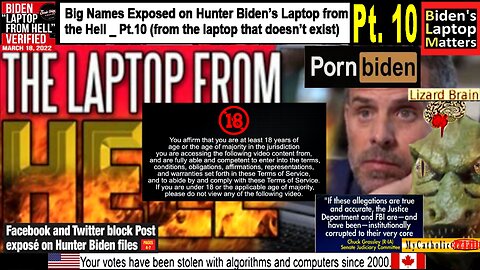 Big Names Exposed on Hunter Biden’s Laptop from the Hell Pt.10 (from the laptop that doesn’t exist)
