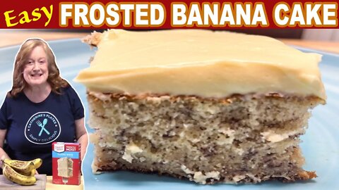 FROSTED BANANA CAKE, Made Easy with Boxed Cake Mix