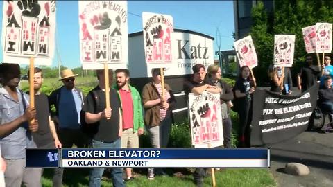 Broken elevator traps woman in her apartment