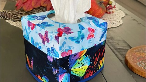 Another Way To Work With Color! Vibrant Colored FABRIC💕 & Another Tissue Box Cover 🧵
