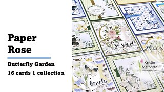 Paper Rose | Butterfly Garden | 16 cards 1 collection