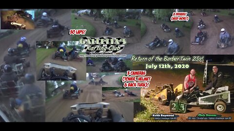 2020/7/12 - Galletta's Backyard Karting Club: The Return of the Barber Twin 25s (3 cameras combined)