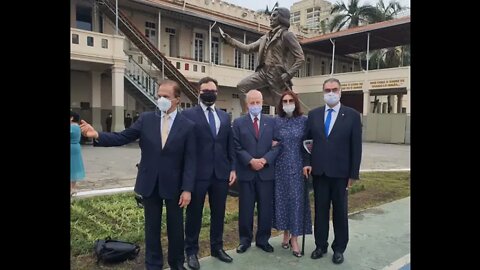 Inauguração da escultura de José Bonifácio chamada "A Entrega do Manifesto Paulista