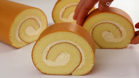 The Easiest and Best Taste Vanilla Swiss Cake Roll Recipe! Melt in your mouth! Very soft and creamy