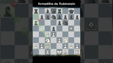 ARMADILHA DE RUBINSTEIN GANHA A DAMA E A PARTIDA