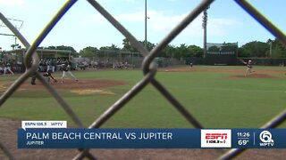 Palm Beach Central baseball with first round upset