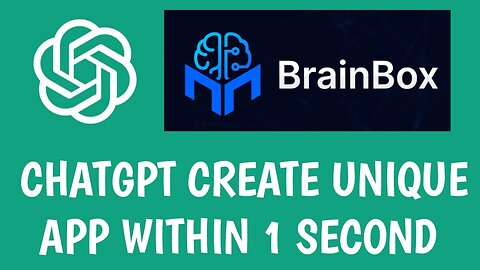 Chatgpt Create Unique app within ONE Second