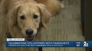 Celebrating volunteers with PAWS4VETS