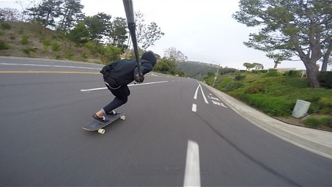 Downhill Skateboarding Selfie Style