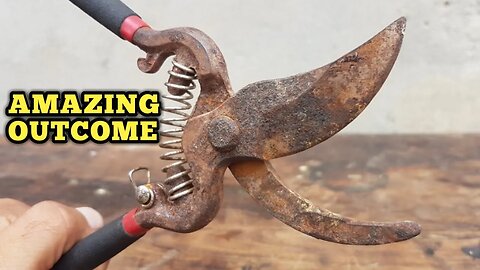 Rusty Hand Pruners Restoration With AMAZING Outcome / Restoring old pruning shears