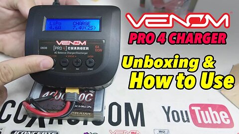 Venom Pro 4 Charger Unboxing and How To Charge LiPo and NiMH Batteries