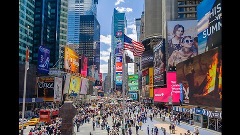 WALK Times Square NEW YORK City USA 4k video Travel vlog