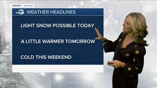 Cold again, with a chance of light snow along the Front Range