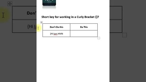 "Mastering Curly Brackets in MS Word 📚💻 | A Quick Guide to Boost Your Document Formatting! #Shorts"