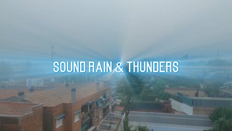 SOUND RAIN and THUNDER ⛈⚡️ Full hd ⛲️relaxing ASMR