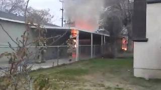KCFD fights fire at abandoned building