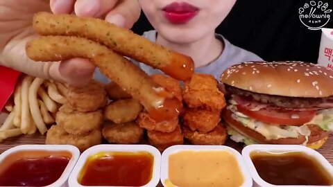 ASMR MUKBANG Yummy Sounds｜MCDONALD'S BIG MAC, CHEESE STICK, FRIES, CHICKEN NUGGETS