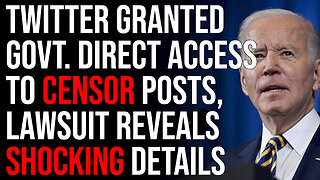 Twitter Granted Government Direct Access To Censor Posts, New Lawsuit Reveals Shocking Details
