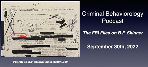 The FBI Files on B.F. Skinner