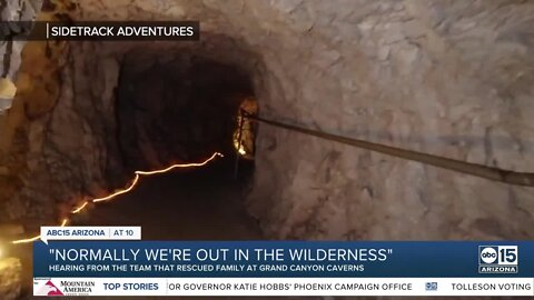 Team speaks out after rescuing group at Grand Canyon Caverns