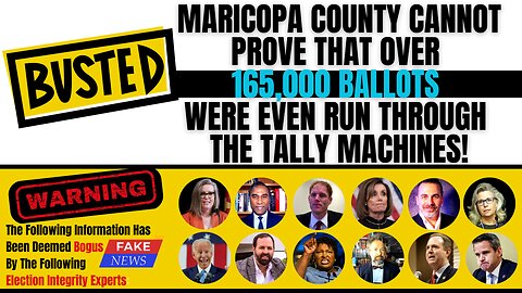 FORENSIC EVIDENCE of 164,844 Ballots Counted in Maricopa Which Were NOT Run Through The System!