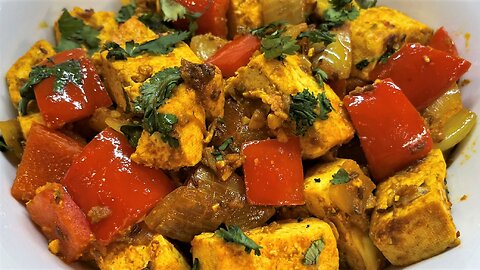 Spicy Tofu Recipe I मसालेदार टोफू I Soya Chunk Tikka Masala I India On A Plate