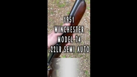 1951 Winchester 74 .22lr Semi Auto Rifle Test Fire