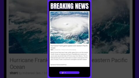 Latest Headlines: Hurricane Frank gains speed over eastern Pacific Ocean #shorts #news