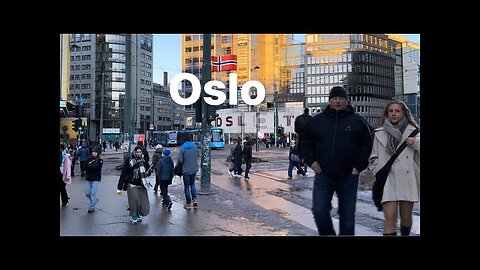Oslo 4K Norway Walking Tour February 2024.