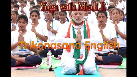 Yoga with Modi Trikonasana English