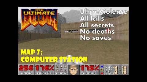 The Ultimate Doom (1995): Episode 1 — Knee-Deep in the Dead: Map 7 (E1M7) — Computer Station