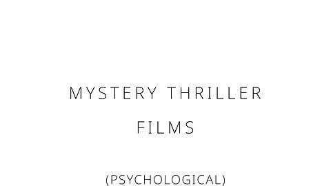 Mystery Thriller films