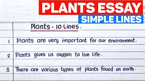 10 Lines on plants | Plants 10 points