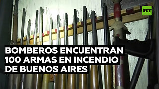 Bomberos hallan 100 armas de uso militar en un edificio residencial de Buenos Aires
