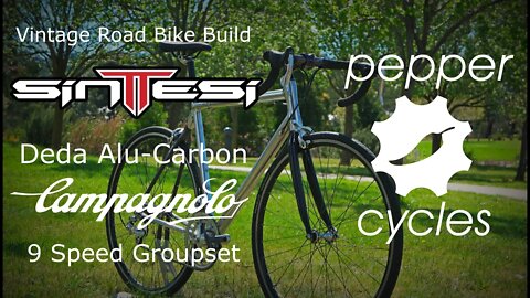 Sintesi Alu-Carbon Vintage Italian Road Bike Build - Campagnolo Veloce groupset