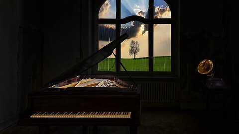 Rain Sounds with Relaxing Music - Piano Music for Sleeping, Sleeping Music, Studying, Relax Music