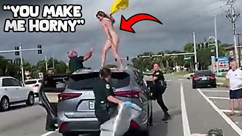 Naked Woman Refuses To Come Down From This Guy's Car