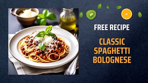 Free Classic Spaghetti Bolognese Recipe 🍝🍅Free Ebooks +Healing Frequency🎵