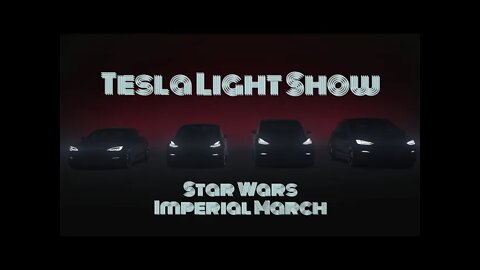 Tesla Model Y Light Show - Star Wars Imperial March - John Williams
