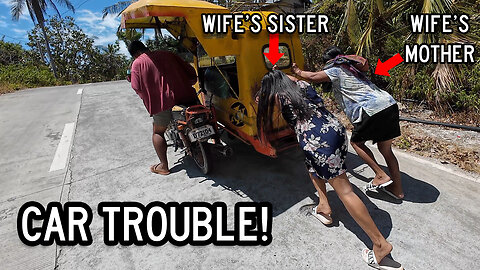Philippines Lifestyle - Trike BROKE DOWN On The Way To A Birthday Party. Filipinas HAD TO PUSH!