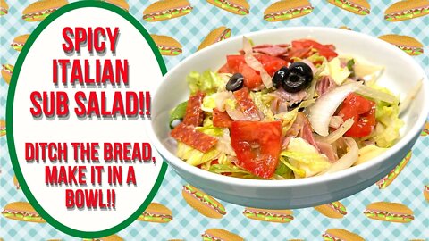 SPICY ITALIAN SUB SALAD!! DITCH THE BREAD, MAKE IT IN A BOWL!!