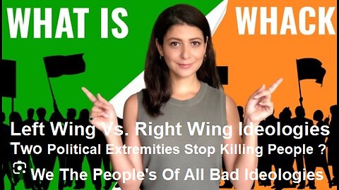 Left-Wing Vs. Right-Wing Ideologies Are Two Political Extremities Stop Killing People