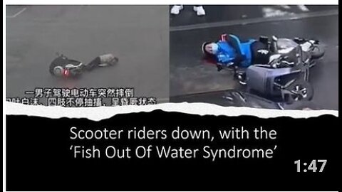 Two scooter riders go down with the 'Fish Out of Water Syndrome' - in seperate incidents