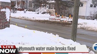 Crews repair water main breaks in Plymouth