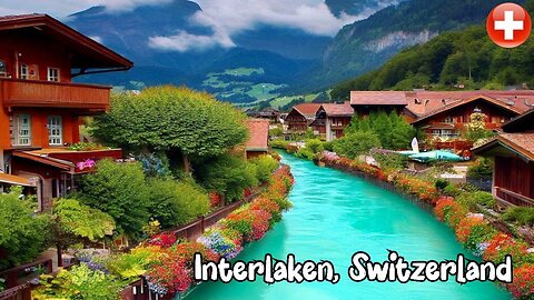🌧️🚶‍♂️ Interlaken, Switzerland Walking Tour in the Rain