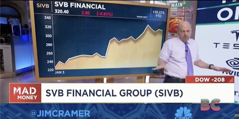 CNBC’s Jim Cramer urged viewers to buy Silicon Valley Bank stock last month