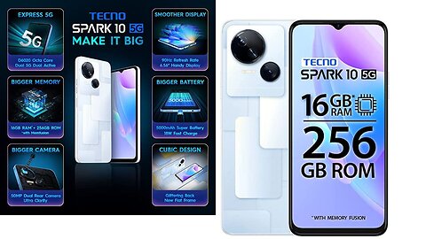 Tecno Spark 10 5G: Powerful 5G Processor and Superior Camera
