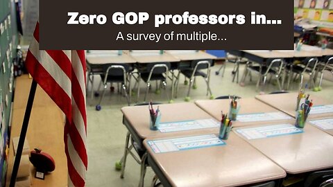 Zero GOP professors in nearly 3 dozen university departments across multiple schools, survey sh...