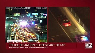 Police situation closes part of I-17