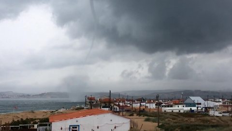 Stunning waterspouts appear off Portugal coast